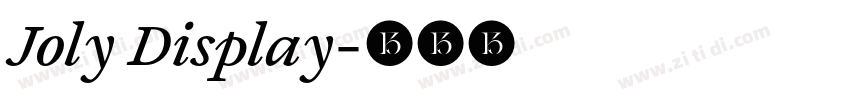 Joly Display字体转换